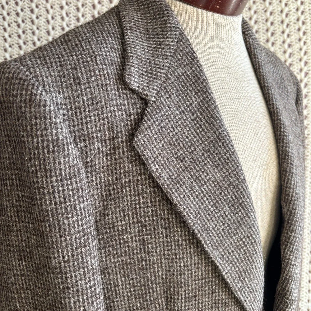 NWOT Vintage The J. Peterman Wool Havana Blazer Sport Coat 44R Brown Made in USA